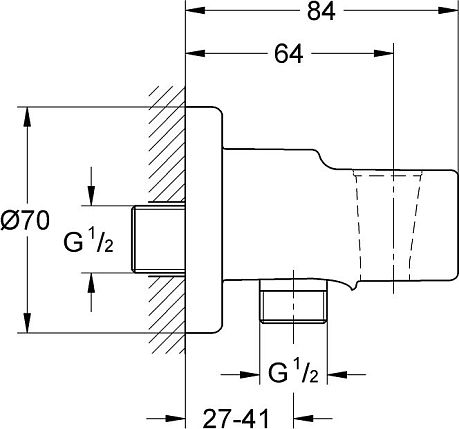 Комплект BAUCURVE для гигиенического душа скрытый монтаж, хром (124899)