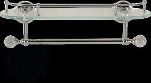 Полка AMERIDA SWAROVSKI [36 см] с полотенцедержателем хром (ML.AMR-60.429.CR)*